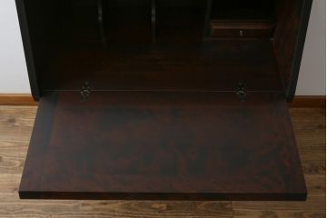 中古　北海道民芸家具　シックな片袖ライティングビューロー(ワークデスク、簿記机、机、在宅ワーク、在宅用)(定価約28万8千円)(R-063989)