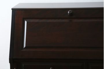 中古　北海道民芸家具　シックな片袖ライティングビューロー(ワークデスク、簿記机、机、在宅ワーク、在宅用)(定価約28万8千円)(R-063989)