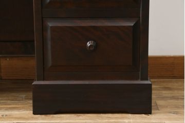 中古　北海道民芸家具　シックな片袖ライティングビューロー(ワークデスク、簿記机、机、在宅ワーク、在宅用)(定価約28万8千円)(R-063989)