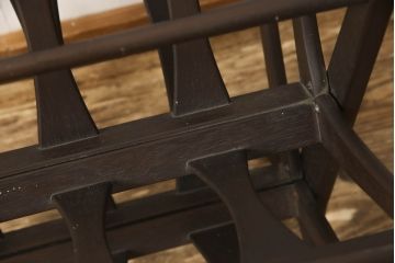 和製ビンテージ　希少　オールドマルニ(maruni)(マルニ木工)　シンプルなデザインの折り畳みマガジンラック(本立て、収納、ヴィンテージ)(R-063994)