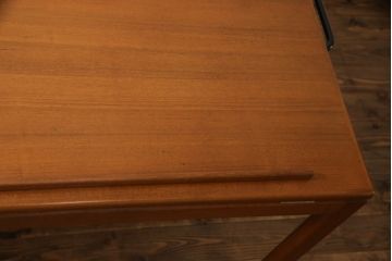 和製ビンテージ　美品　特注高級品　チーク材　上質な造り込みが魅力!傾斜台付きの両面引き出しワークデスク(テーブル、傾斜デスク、デスク、作業台、在宅用、在宅ワーク)(R-063999)