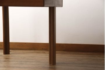 和製ビンテージ　美品　特注高級品　チーク材　上質な造り込みが魅力!傾斜台付きの両面引き出しワークデスク(テーブル、傾斜デスク、デスク、作業台、在宅用、在宅ワーク)(R-063999)