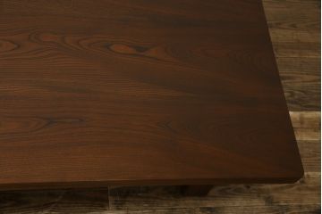 和製アンティーク　総欅(ケヤキ)材　和モダンデザインのシンプルな座卓(センターテーブル、ローテーブル、食卓)(R-064000)