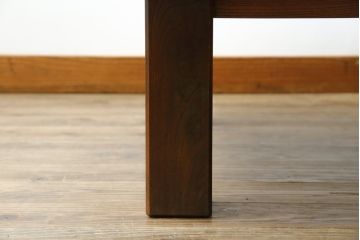 和製アンティーク　総欅(ケヤキ)材　和モダンデザインのシンプルな座卓(センターテーブル、ローテーブル、食卓)(R-064000)