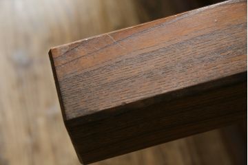 和製アンティーク　総欅(ケヤキ)材　和モダンデザインのシンプルな座卓(センターテーブル、ローテーブル、食卓)(R-064000)