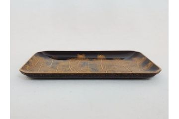 江戸〜明治　豪華! 大名物　金蒔絵　高盛蒔絵　黒漆塗り　梨地　銀松の実　上品な雰囲気と煌びやかなデザインが素敵な花見重(水筒、皿、器、野弁当箱、四段重箱)(R-064003)