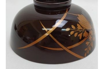 明治〜大正　桐材　金銀蒔絵　輪島塗り　木製漆器　漆器の色合いと蒔絵の組み合わせが美しい吸物椀6客セット(和食器、お椀)(R-064007)