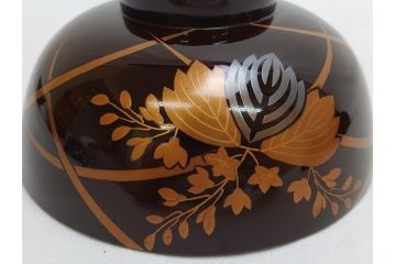 明治〜大正　桐材　金銀蒔絵　輪島塗り　木製漆器　漆器の色合いと蒔絵の組み合わせが美しい吸物椀6客セット(和食器、お椀)(R-064007)