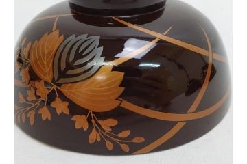 明治〜大正　桐材　金銀蒔絵　輪島塗り　木製漆器　漆器の色合いと蒔絵の組み合わせが美しい吸物椀6客セット(和食器、お椀)(R-064007)