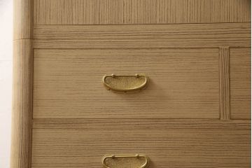 中古　最高級品　広島・府中家具　松創　木匠・多々納邦男　しっとりとした気品を漂わせる総桐箪笥(胴丸、桐たんす、和タンス、着物箪笥、引き出し、衣装箪笥)(定価約200万円)(R-064012)