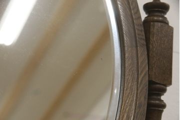中古　美品　横浜クラシック家具　ノックオンウッド(knockonwood)　Hand Made　上品なデザインが魅力のドレッサー(鏡台、化粧台、ミラー)(R-064018)