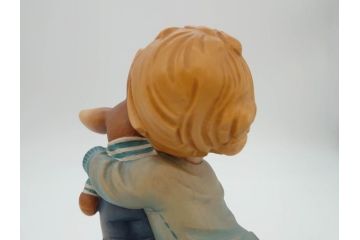 イタリア　ANRI(アンリ)　「Wake Up Kiss(約17.5cm)」 「Little　nanny(約16.5cm)」　「Bunny Hug(約18cm)」　SarahKay(サラ・ケイ)　木彫り人形3体(置物、ウッドドール)(R-064022)