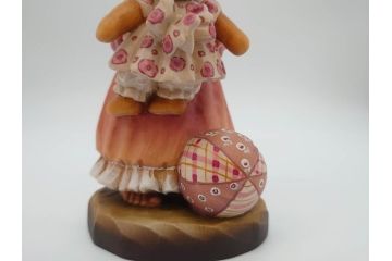 イタリア　ANRI(アンリ)　「Wake Up Kiss(約17.5cm)」 「Little　nanny(約16.5cm)」　「Bunny Hug(約18cm)」　SarahKay(サラ・ケイ)　木彫り人形3体(置物、ウッドドール)(R-064022)