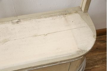 和製アンティーク　タイル貼りの土台付き　小振りなサイズが珍しいタバコ屋さんのガラスケース(ショーケース、陳列棚、店舗什器、たばこ、煙草)(R-064031)