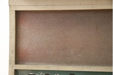 和製アンティーク　タイル貼りの土台付き　小振りなサイズが珍しいタバコ屋さんのガラスケース(ショーケース、陳列棚、店舗什器、たばこ、煙草)(R-064031)