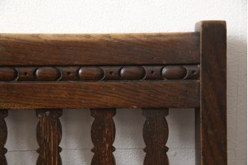 イギリスアンティーク　オーク材　クラシカルな佇まいが魅力的!!アールデコ調のダイニングチェア4脚セット(椅子、イス)(R-064032)