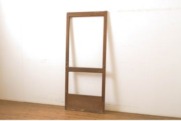 アンティーク建具　シンプルなデザインでお部屋に取り入れやすいガラス戸1枚(引き戸)(R-064042)