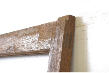 アンティーク建具　シンプルなデザインでお部屋に取り入れやすいガラス戸1枚(引き戸)(R-064042)