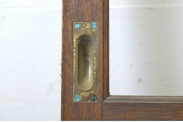 アンティーク建具　シンプルなデザインでお部屋に取り入れやすいガラス戸1枚(引き戸)(R-064042)