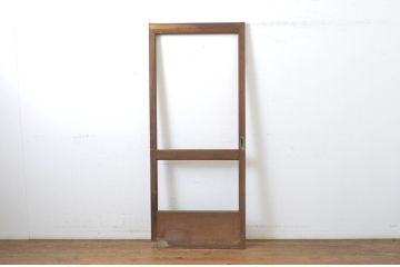 アンティーク建具　シンプルなデザインでお部屋に取り入れやすいガラス戸1枚(引き戸)(R-064042)
