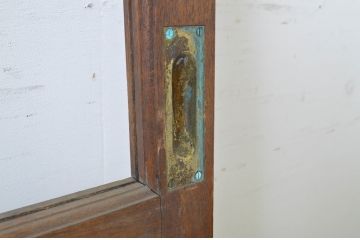 アンティーク建具　シンプルなデザインでお部屋に取り入れやすいガラス戸1枚(引き戸)(R-064042)