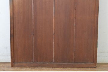 アンティーク建具　上部のデザインがアクセントになるドア1枚(扉、片開き板戸、木製扉)(R-064045)