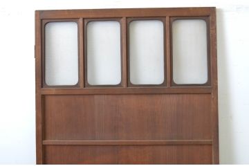 アンティーク建具　上部のデザインがアクセントになるドア1枚(扉、片開き板戸、木製扉)(R-064045)
