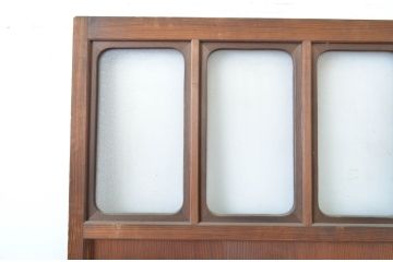 アンティーク建具　上部のデザインがアクセントになるドア1枚(扉、片開き板戸、木製扉)(R-064045)