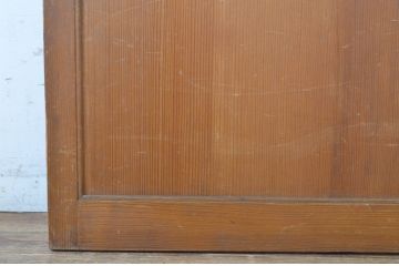 アンティーク建具　柾目の美しい板戸1枚(帯戸、引き戸)(R-064047)