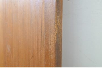アンティーク建具　柾目の美しい板戸1枚(帯戸、引き戸)(R-064047)