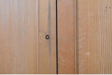 アンティーク建具　柾目の美しい板戸2枚セット(帯戸、引き戸)(R-064048)