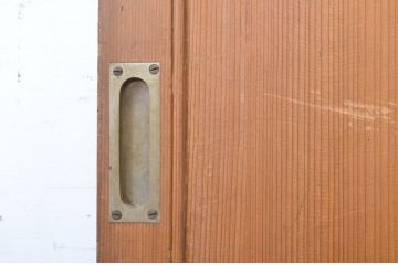 アンティーク建具　柾目の美しい板戸2枚セット(帯戸、引き戸)(R-064048)