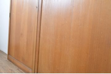 アンティーク建具　柾目の美しい板戸2枚セット(帯戸、引き戸)(R-064048)