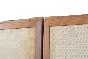 アンティーク建具　柾目の美しい板戸2枚セット(帯戸、引き戸)(R-064048)