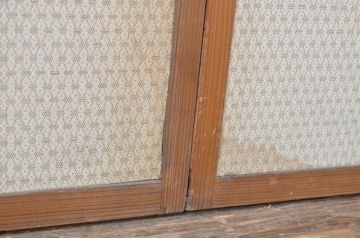 アンティーク建具　柾目の美しい板戸2枚セット(帯戸、引き戸)(R-064048)
