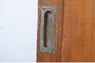アンティーク建具　柾目の美しい板戸2枚セット(帯戸、引き戸)(R-064049)