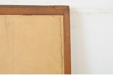 アンティーク建具　柾目の美しい板戸2枚セット(帯戸、引き戸)(R-064049)