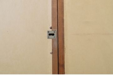 アンティーク建具　柾目の美しい板戸2枚セット(帯戸、引き戸)(R-064049)