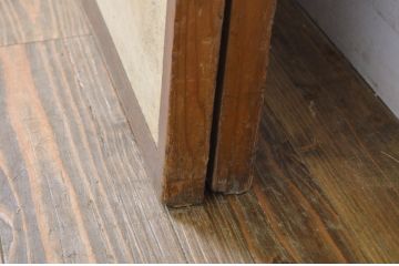 アンティーク建具　柾目の美しい板戸2枚セット(帯戸、引き戸)(R-064049)