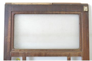 アンティーク建具　シンプルなデザインで取り入れやすい背の高いガラス戸1枚(引き戸)(R-064050)