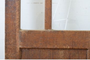 アンティーク建具　シンプルなデザインで取り入れやすい背の高いガラス戸1枚(引き戸)(R-064050)