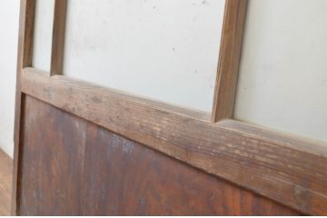 アンティーク建具　大正ロマン溢れる背の高い扉1枚(ドア、片開き戸、ガラス扉)(R-064051)