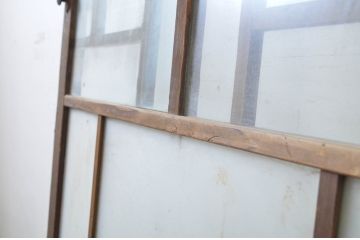 アンティーク建具　大正ロマン溢れる背の高い扉1枚(ドア、片開き戸、ガラス扉)(R-064051)