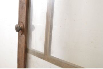 アンティーク建具　大正ロマン溢れる背の高い扉1枚(ドア、片開き戸、ガラス扉)(R-064051)