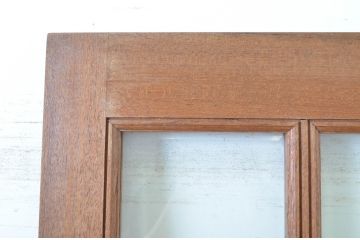 アンティーク建具　チーク材　ナチュラルで落ち着いた雰囲気のドア1枚(扉、木製ドア、ガラス扉)(R-064052)