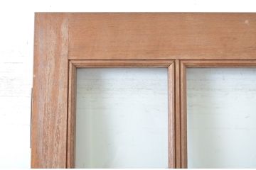 アンティーク建具　チーク材　ナチュラルで落ち着いた雰囲気のドア1枚(扉、木製ドア、ガラス扉)(R-064052)