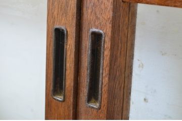 アンティーク建具　大正ロマンの雰囲気を醸し出すガラス戸4枚セット(引き戸)(R-064053)