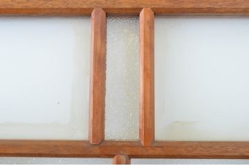 アンティーク建具　大正ロマンの雰囲気を醸し出すガラス戸4枚セット(引き戸)(R-064053)