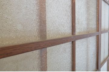 アンティーク建具　大正ロマンの雰囲気を醸し出すガラス戸4枚セット(引き戸)(R-064053)