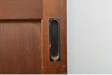 アンティーク建具　あたたかみのある木の風合いが感じられる帯戸4枚セット(板戸、引き戸)(R-064056)